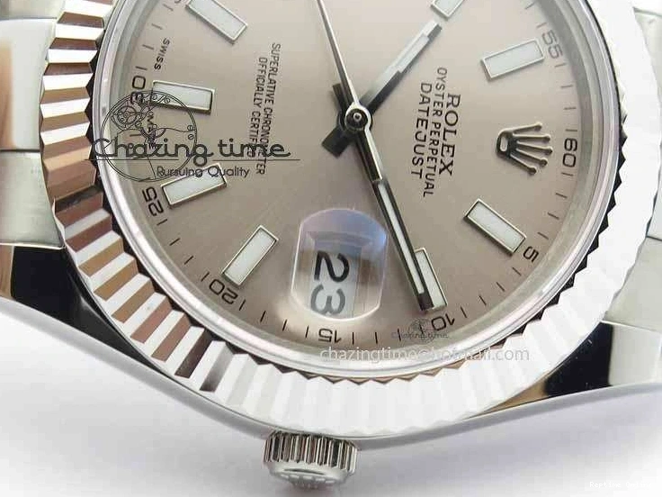 0106 DateJust II 41mm SS BP Maker Best Edition Gray Dial On SS Bracelet SA Trendsetting 3736